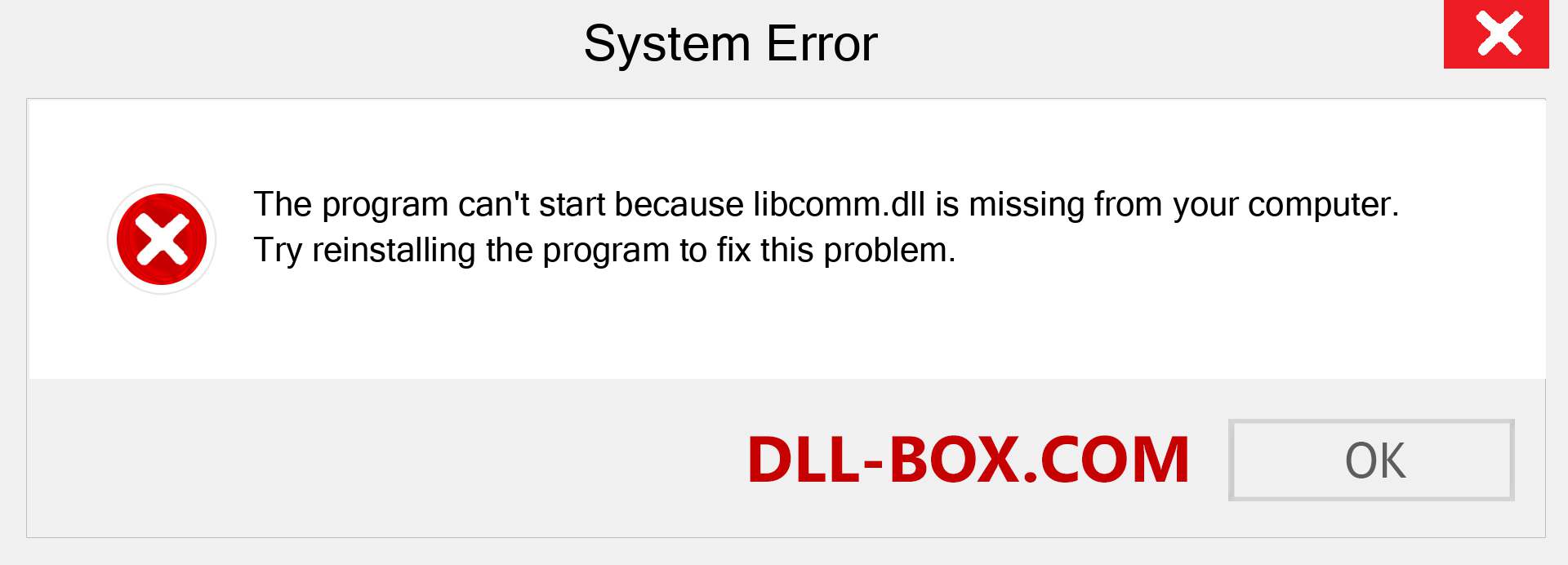  libcomm.dll file is missing?. Download for Windows 7, 8, 10 - Fix  libcomm dll Missing Error on Windows, photos, images